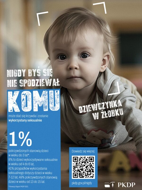 Plakat informujący o kampanii „Nigdy byś się nie spodziewał"